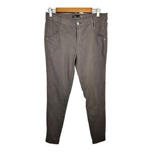 Prana Womens size 8 Taisha Charcoal Brown Stretch Hiking Mid Rise Pants